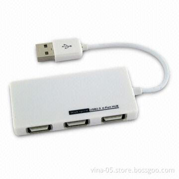 USB Hub with 4 Ports and Cable, OEM Orders are Welcome